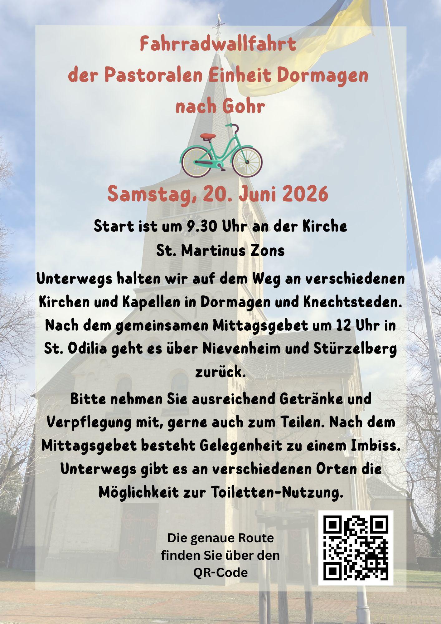 Einladung zur Fahrradwallfahrt nach Gohr (c) MvS Einladung zur Fahrradwallfahrt nach Gohr