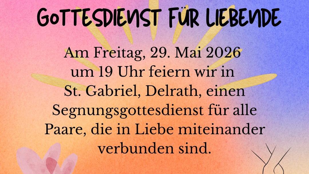 Einladung zum Gottesdienst für Liebende