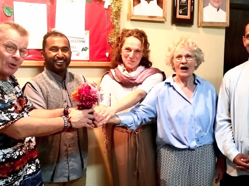 Pastor Koltermann, Tanja Halberstadt und Renate Oeynhausen mit Patres