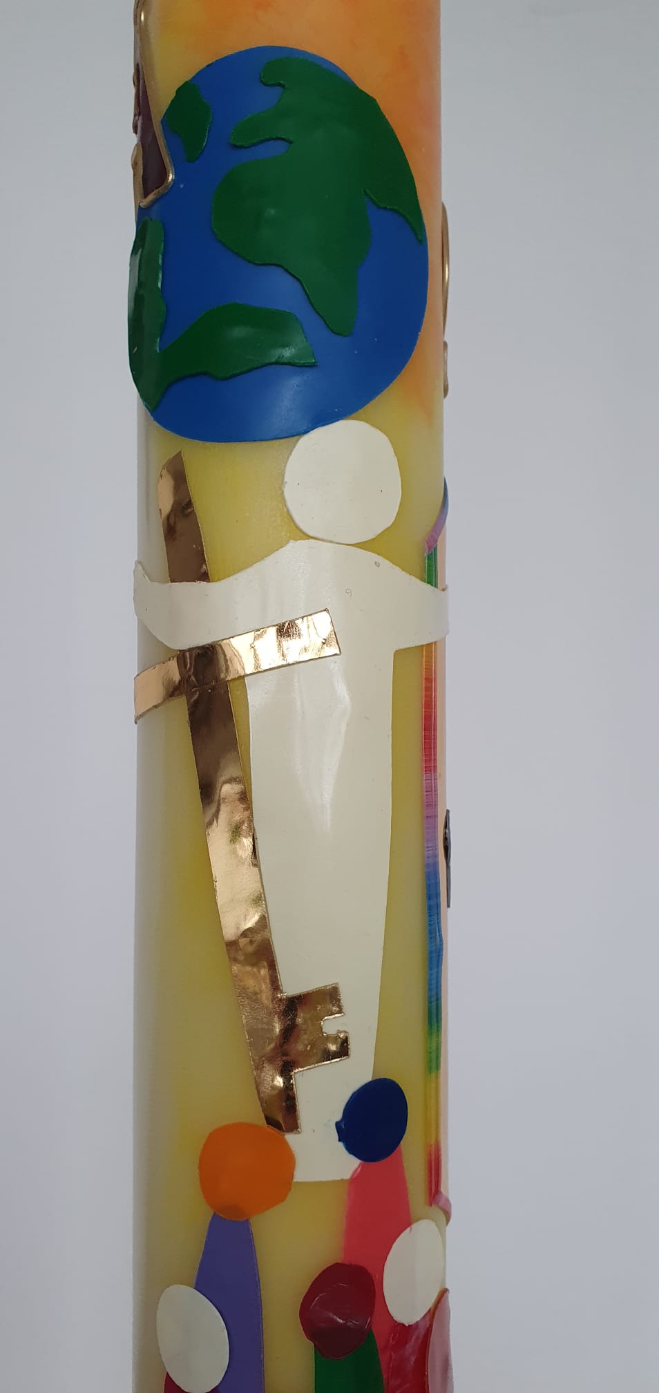 Weltkugel auf der Kerze